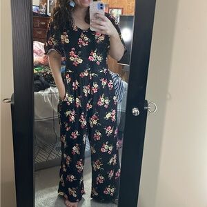 Haptics floral jumpsuit